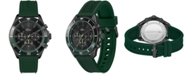 Lacoste Men's Chronograph Tiebreaker Green Silicone Strap Watch 44mm